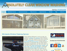 Tablet Screenshot of absolutely-clean-window-washing.com